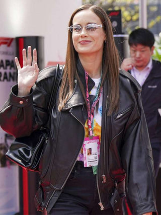 Brie Larson F1 Grand Prix of Japan Leather Jacket
