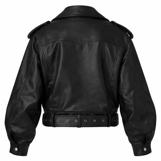 Brie Larson F1 Grand Prix 2026 Biker Leather Jacket