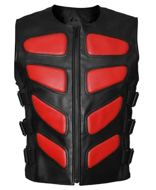Bug Eye Leather Red Vest