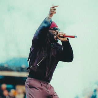 Burna Boy NFL Paris Game Burgundy Leather Jacket
