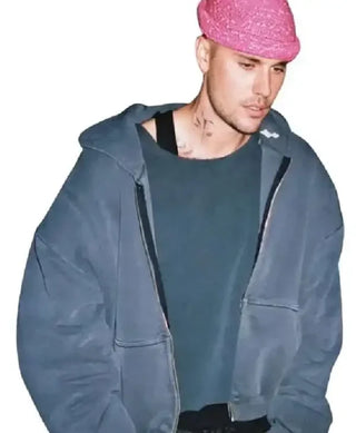 Coachella 2026 Justin Bieber Grey Hooded Jacket