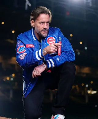CM Punk Chicago Cubs Blue Zip Jacket