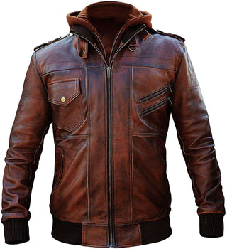 Cafe Racer Brando Vintage Motorcycle Leather Jacket