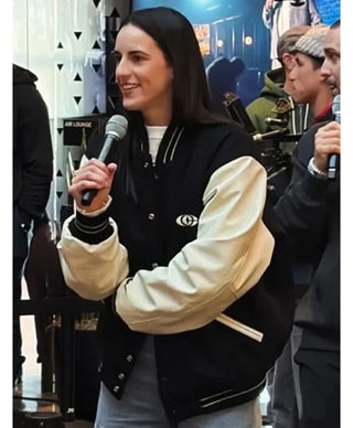 Caitlin Clark x Nike Varsity Black & White Jacket For Men & Women
