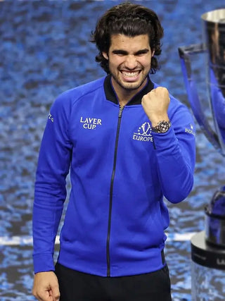 Carlos Alcaraz Laver Cup 2026 Blue Zip-Up Jacket