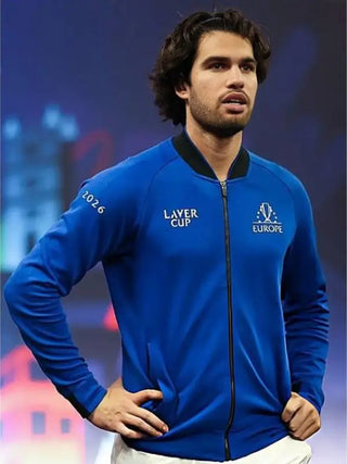 Carlos Alcaraz Laver Cup 2026 Blue Zip-Up Jacket For Men & Women