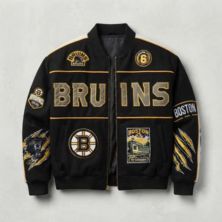 Charlie McAvoy Boston Bruins Black Bomber Black Jacket
