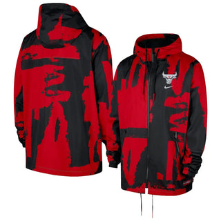 Chicago Bulls NikeCourtside Club  Black & Red Hooded Jacket