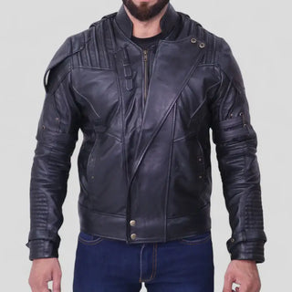 Chris Pratt’s Star Lord Black Leather Jacket