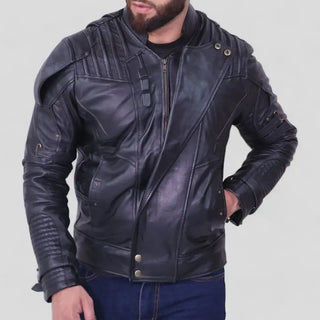 Chris Pratt’s Star Lord Guardian Of The Galaxy Black Leather Jacket