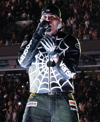 Chris Brown supreme Spider Man Black Jacket