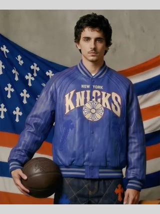 Chrome Hearts New York Knicks blue Varsity Jacket