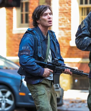 Cillian Murphy A Quiet Place III Blue Jacket