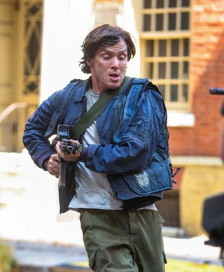 Cillian Murphy A Quiet Place III Blue  Zipper Jacket