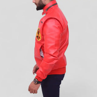 Johnny Lawrence Red Real Leather Jacket