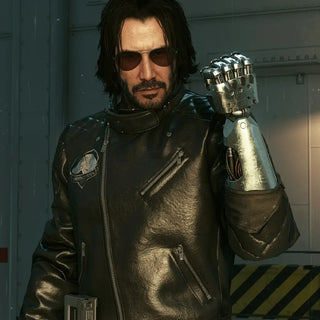 Cyberpunk 2077 Johnny Silverhand Black Leather Jacket