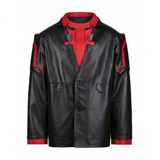 Cyberpunk 2077 Male Nomad V Black Leather Blazer