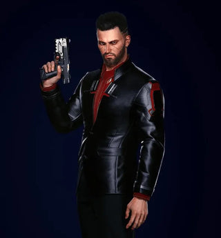 Cyberpunk 2077 Male Nomad V Leather Blazer
