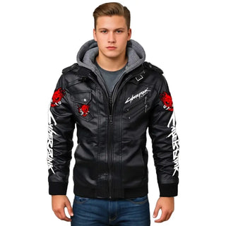 Cyberpunk 2077 Samurai Black Leather Jacket