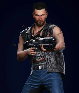 Cyberpunk 2077 V Nomad Black Leather Vest