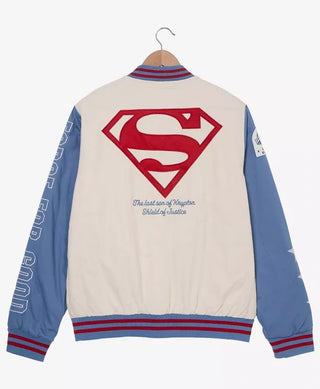 DC Comics Superman Icons Varsity White & Blue Jacket