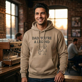 Dad You're A Legend Brown Hoodie