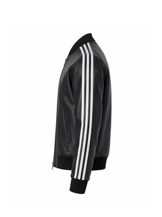 David Beckham WC 2026 Black Zipper Leather Track Jacket