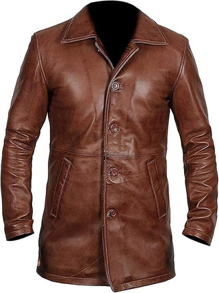 Dean Winchester Midlength Button Up Real Lambskin Long Jacket