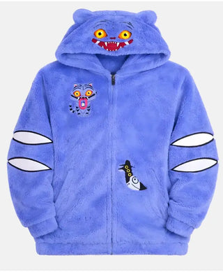 KPop Demon Hunters Derpy Tiger Fuzzy Hooded Jacket