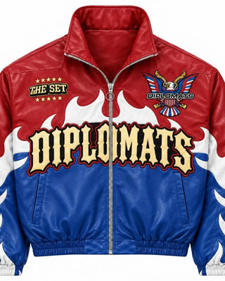 Diplomats Leather Track Jacket