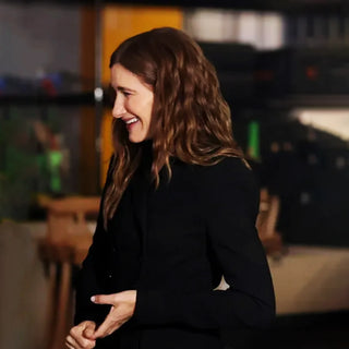 Disney Event D23 Kathryn Hahn Black Coat
