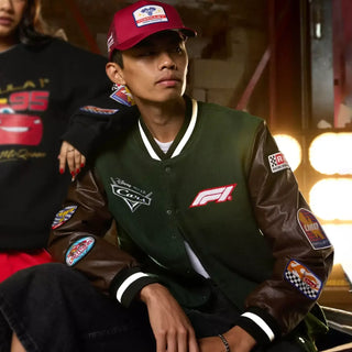 Disney and Pixar’s Cars F1 Lightning McQueen Varsity Jacket