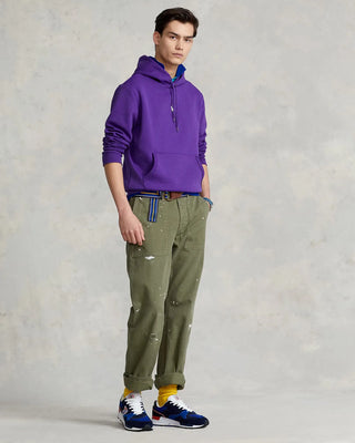 Double-Knit Fleece Purple Hoodie