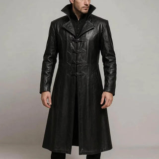 Dracula Leather Trench Coat