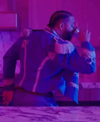 Drake X FOMO Cheetah Print Blue Jacket For Men & Women