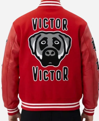 EE x Victor Victor Varsity Red Jacket For Men & Women