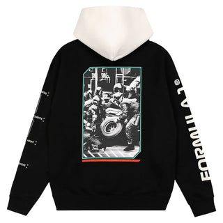 F1 All Hand Black Pullover Hoodie for Men & Women