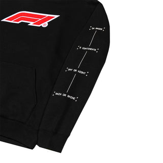 F1 All Hands Black Pullover Hoodie for Men & Women