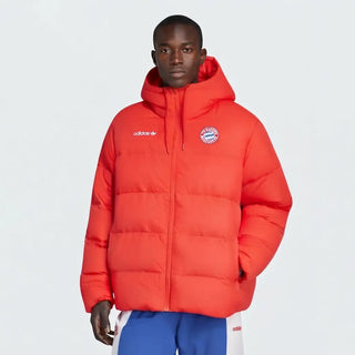  FC Bayern München Adidas 2026-2027 EQT Red Puffer Down Hooded Jacket
