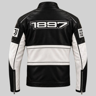 FC Juventus 2027 Adidas leather racing biker jacket