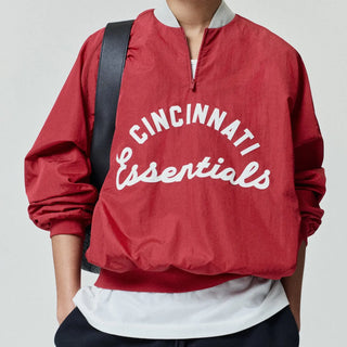 Fear of God Essentials x MLB Cincinnati Red Jacket