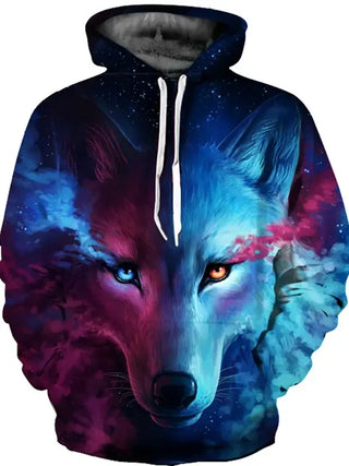 Floral Blue Pullover Hoodie 