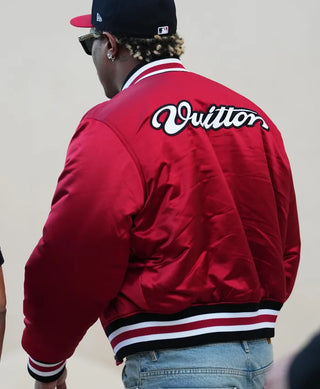 Future Louis Vuitton SS27  Varsity Red Jacket For Men & Women