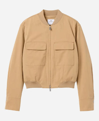 Gap × Victoria Beckham Beige Bomber Jacket