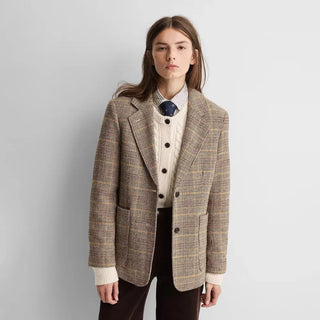 Gap x A.P.C. Brown Wool-Blend Relaxed Blazer