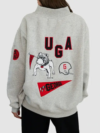 Georgia Parke x ’47 Graphic Mockneck Grey Sweatshirt