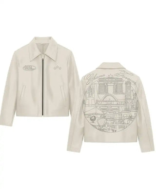Ghana Forever Leather Zip Jacket