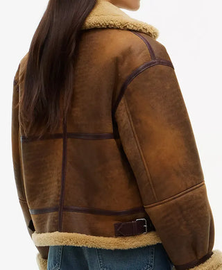 Gigi Hadid Tommy Hilfiger fall 2026 Aviator shearling Jacket

