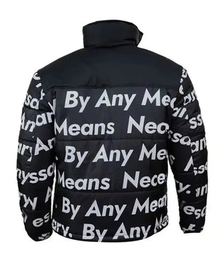 Goku Drip Black Puffer Jacket 
