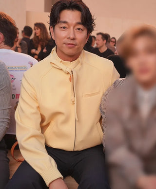 Gong Yoo Louis Vuitton SS27 Yellow  Zipper Leather Jacket